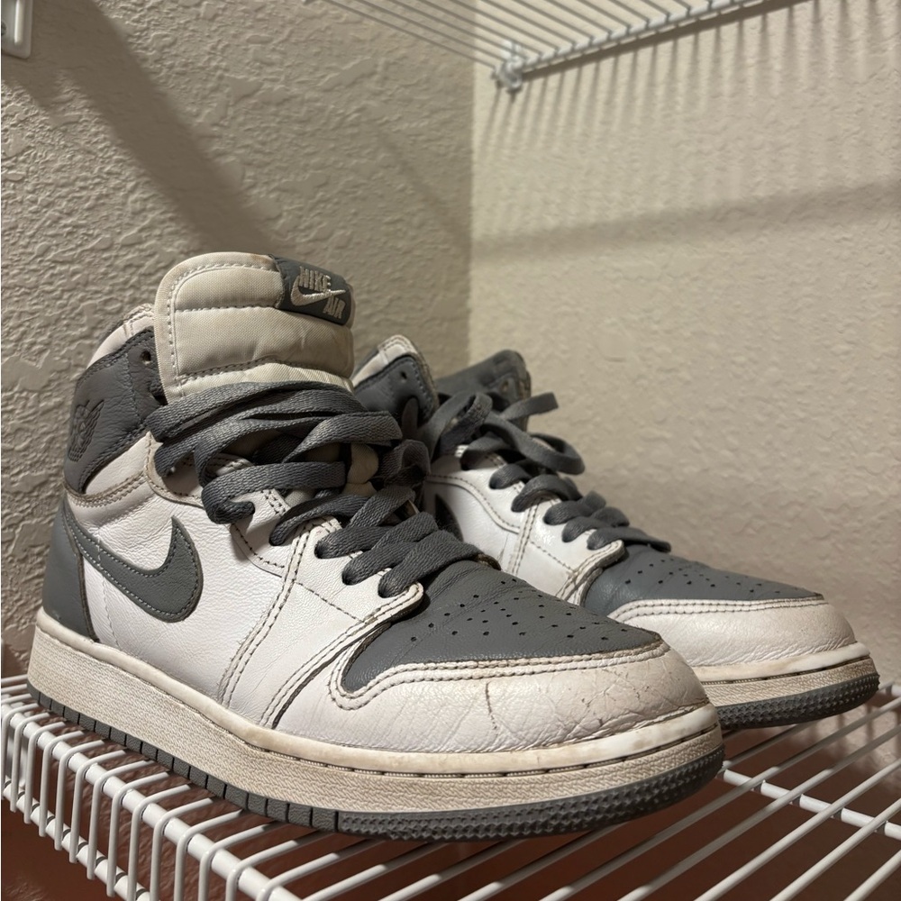 Nike High-Top Sneakers in Gray and White